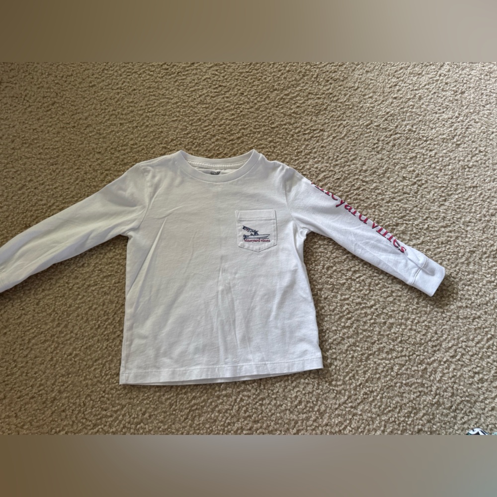White Kids Vineyard Vine Long Sleeve Shirt